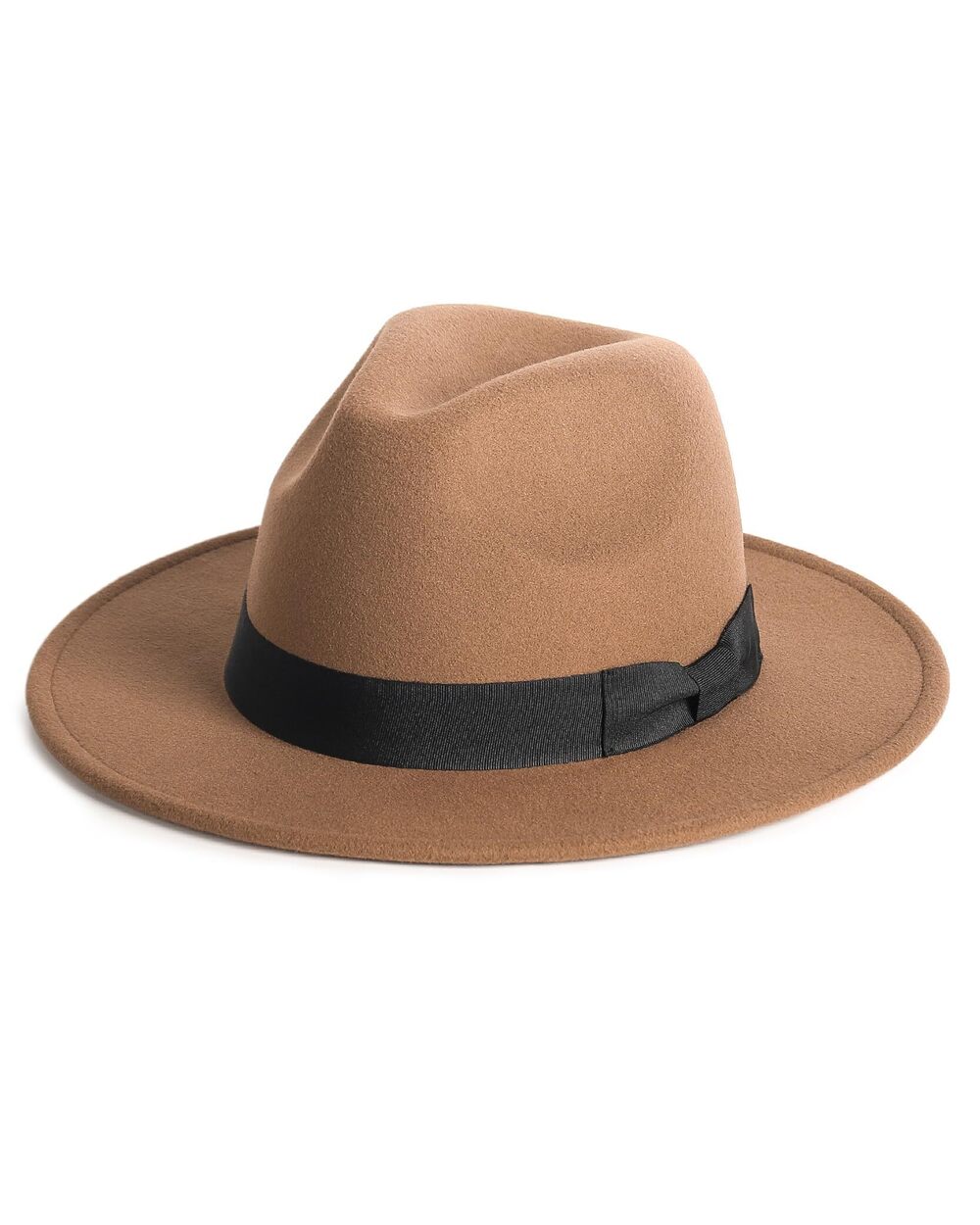 2905 Large Fedora Hat ,Big Heads Felt Panama Hats with Ribbon,Adjustable